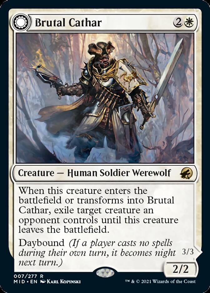 Cathare brutal // Brute à la rage lunaire [Innistrad: Chasse de minuit]
