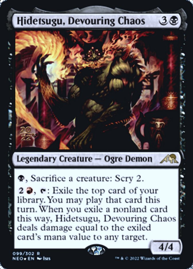 Hidetsugu, chaos dévorant [Kamigawa : La Dynastie néon - Cartes promo d'avant-première]