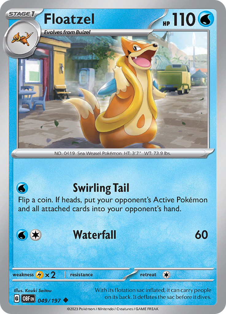 Floatzel (049/197) [Escarlata y Púrpura: Llamas Obsidianas]