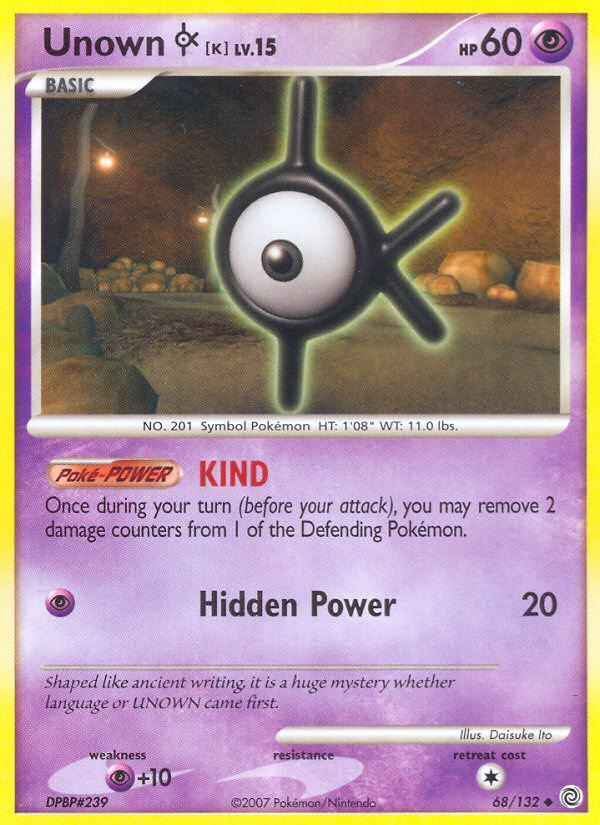 Unown K (68/132) [Diamante & Perla: Maravillas Secretas]