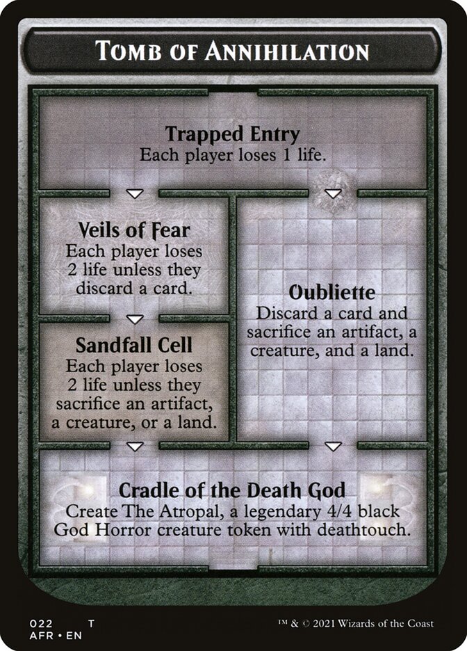 Donjon du Mage dément // Tombe de l'Annexion – Jeton recto-verso [Donjons et Dragons: Aventures dans les Royaumes Oubliés Jetons]