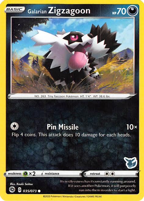 Zigzagoon de Galar (035/073) (Baraja Eevee) [Battle Academy 2022]