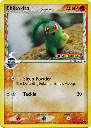 Chikorita (44/101) (Especie Delta) (Sellado) [EX: Frontera de Dragones]