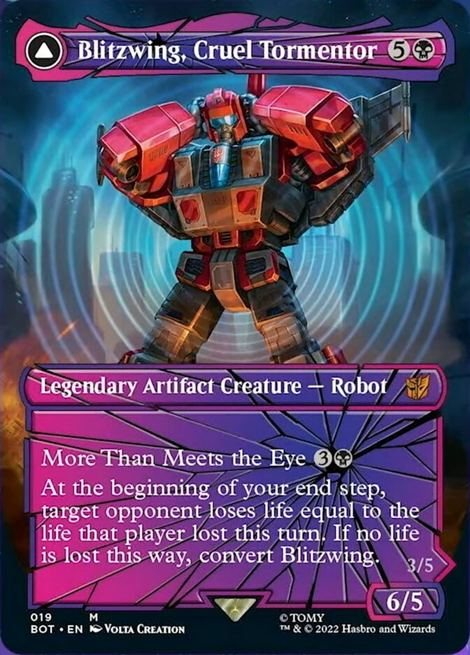 Blitzwing, Tourmenteur Cruel // Blitzwing, Assaillant Adaptatif (Verre Brisé) [Transformers]