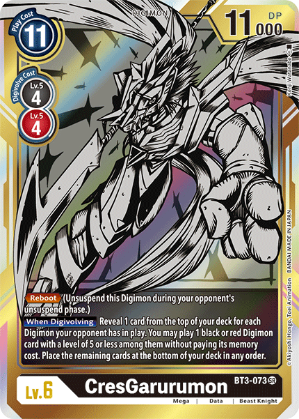 CresGarurumon [BT3-073] (Arte Alternativo) [Lanzamiento Especial Booster Ver.1.5]