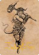 Karlach, furie de l'Averne Carte d'art (54) (Signature estampée or) [Série d'illustrations Commander Legends: Battle for Baldur's Gate]