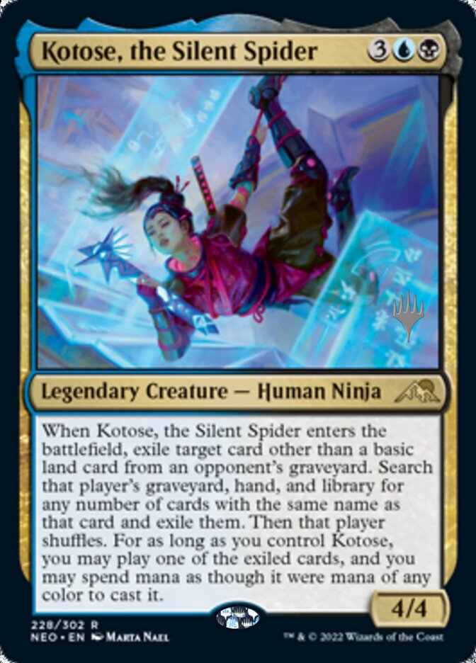 Kotose, l'araignée silencieuse (Promo Pack) [Kamigawa: Dynastie Néon Promos]