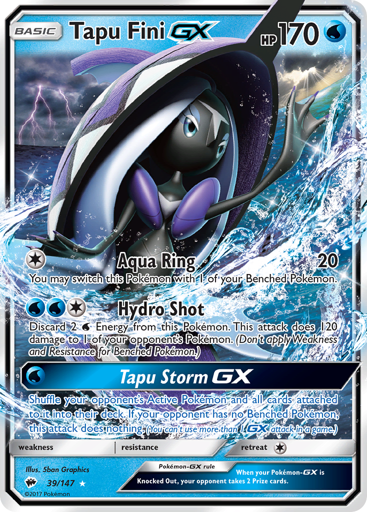 Tapu Fini GX (39/147) [Soleil et Lune : Ombres ardentes]