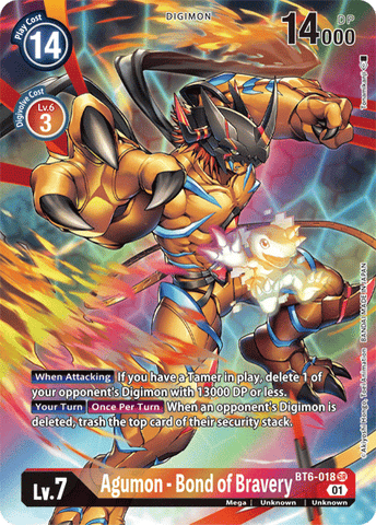 Agumon - Vínculo de la Valentía [BT6-018] (Arte Alternativo) [Doble Diamante]
