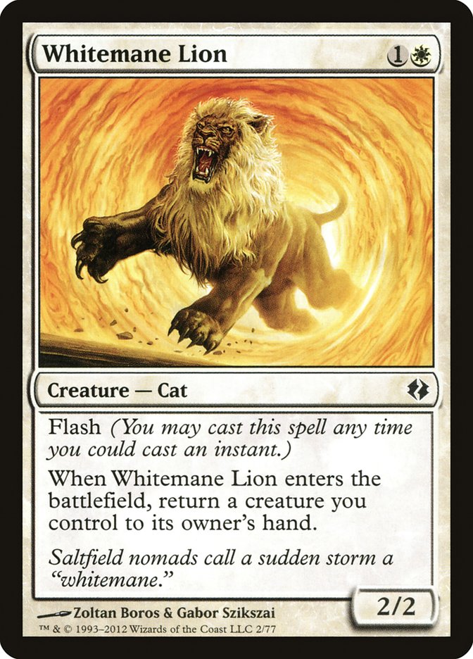 León de Melena Blanca [Duel Decks: Venser vs. Koth]