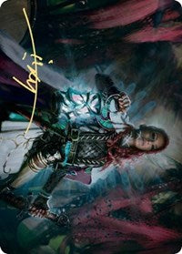 Tergrid, Déesse de la frayeur, carte artistique (Signature estampillée or) [Série artistique Kaldheim]