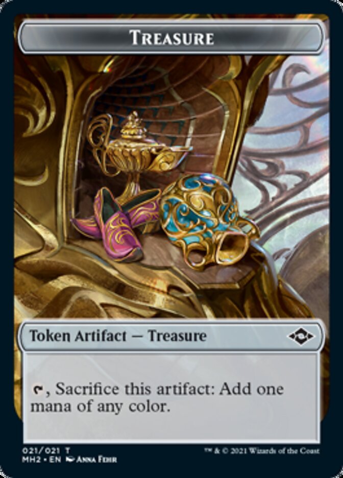 Phyrexian Germ // Trésor (21) Jeton recto-verso [Modern Horizons 2 Tokens]