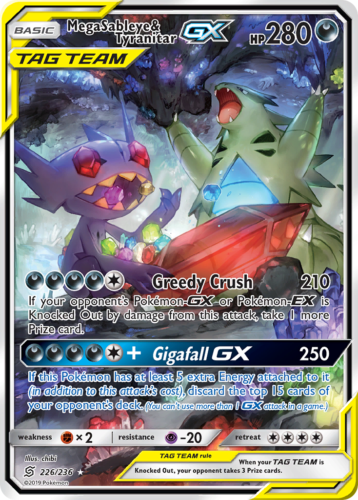 Méga Ténéfix & Tyranocif GX (226/236) [Soleil et Lune : Harmonie des Esprits]