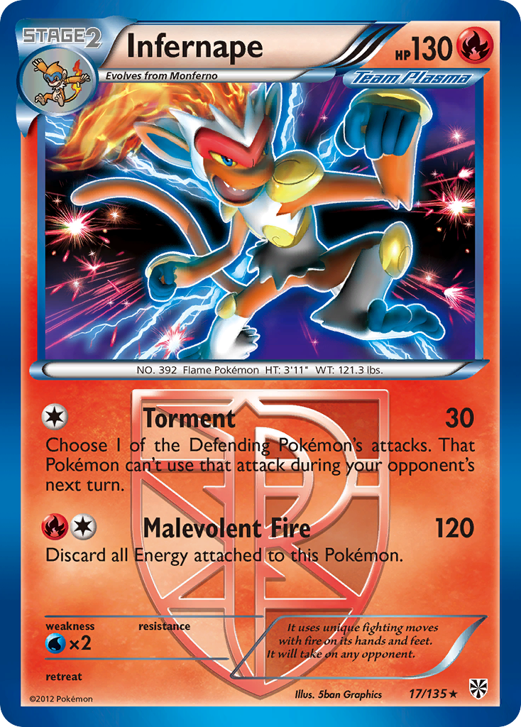 Infernape (17/135) [Negro y Blanco: Tormenta Plasma]
