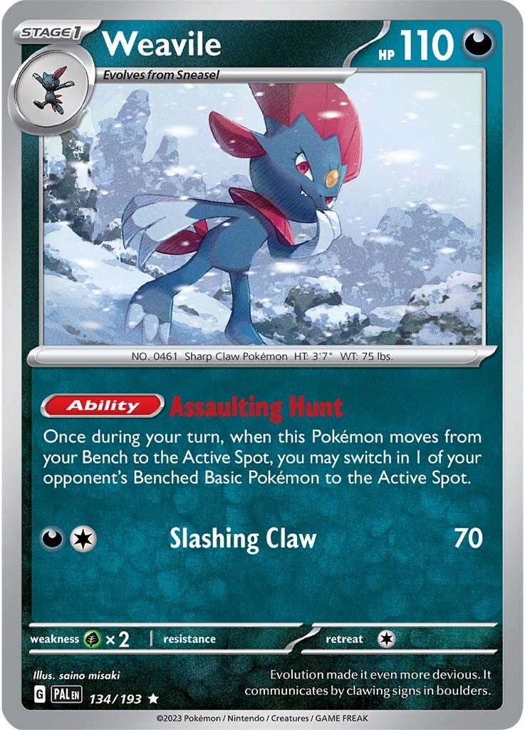 Weavile (134/193) [Escarlata y Púrpura: Evolución en Paldea]