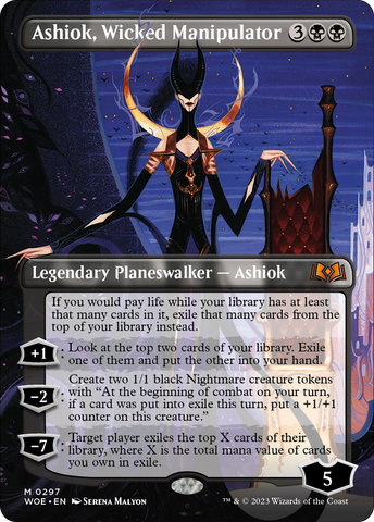 Ashiok, Manipulador Malvado (Arte alternativo sin bordes) [Wilds of Eldraine]