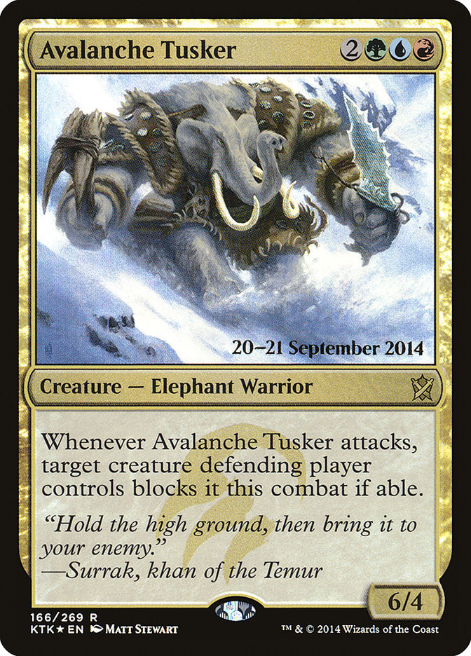 Colmillazo de avalancha [Promos de prerelease de Khans of Tarkir]
