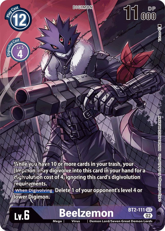 Beelzemon [BT2-111] (Arte Alternativo) [Mazo de Inicio: Set de Mazo Avanzado Beelzemon]