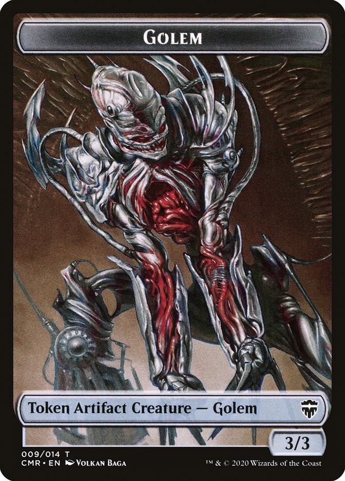 Golem // Jeton double face Thrull [Jetons Commander Legends]