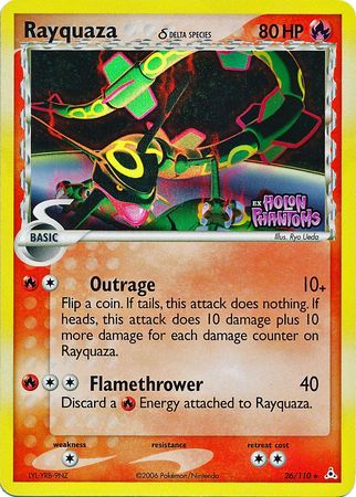 Rayquaza (26/110) (Espèce Delta) (Estampillé) [EX: Fantômes de Holon]