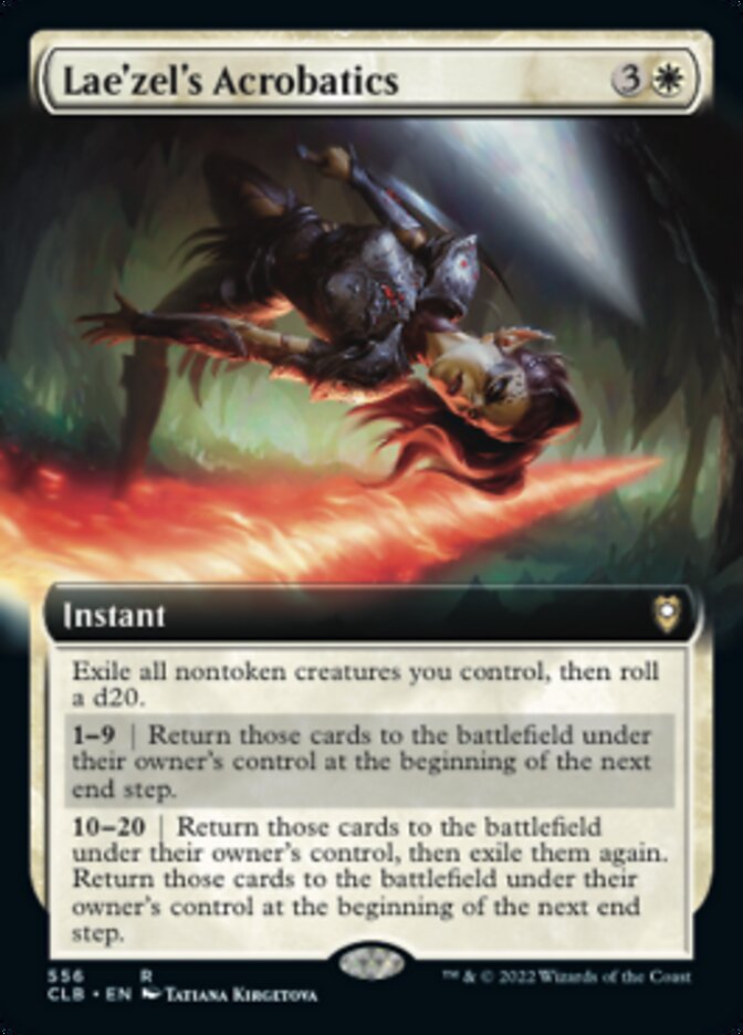 Acrobacias de Lae'zel (Arte extendido) [Commander Legends: Battle for Baldur's Gate]