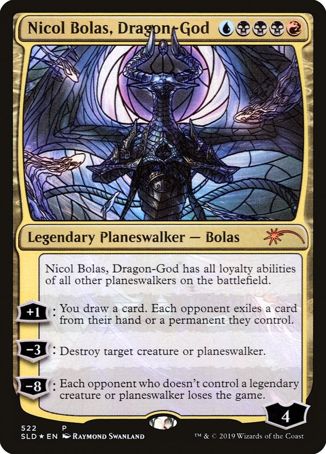 Nicol Bolas, Dieu-Dragon (Vitrail) [Secret Lair Drop Promos]