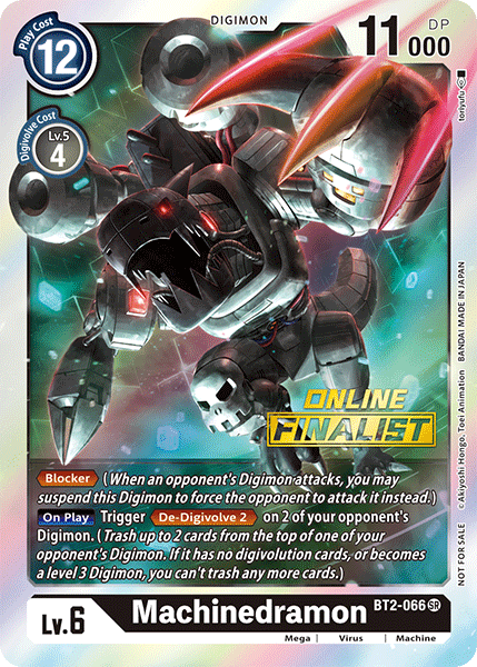 Machinedramon [BT2-066] (Finalista en línea) [Promociones del sobre de mejora especial de lanzamiento ver. 1.0]