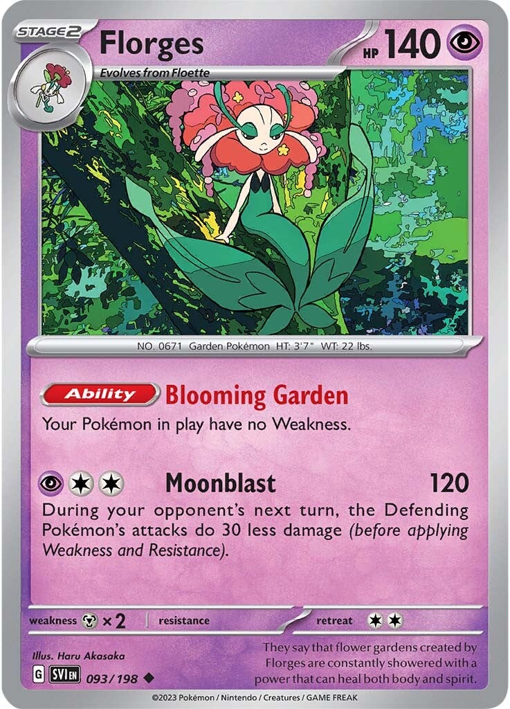 Florges (093/198) [Escarlata y Púrpura: Set Básico]