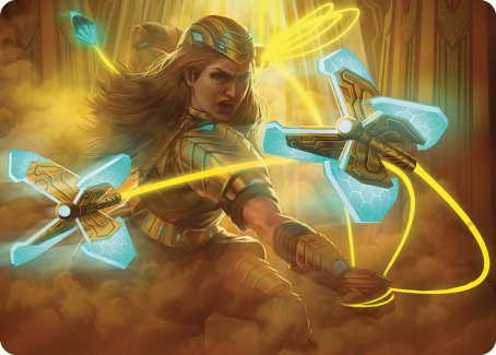 Carta de Arte de Látigo de Guerra de Filo Agudo [Phyrexia: Todos Serán Uno Serie de Arte]