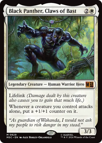 Black Panther, Garras de Bast [Comandante de Marvel Super Héroes]
