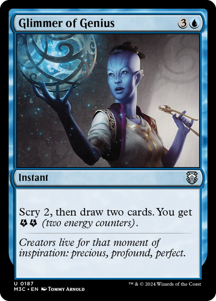 Lueur de génie (Feuille texturée) [Modern Horizons 3 Commander]