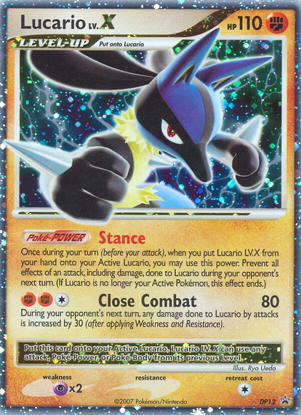 Lucario LV.X (DP12) [Diamant & Perle : Cartes Promo Étoile Noire]