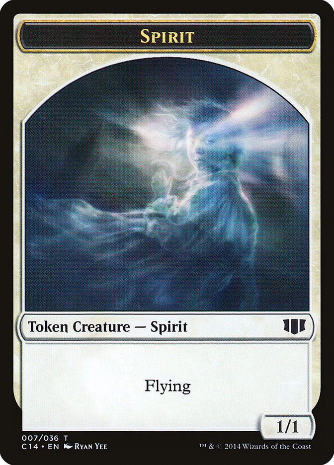 Soldat // Esprit Jeton recto-verso [Commander 2014 Jetons]