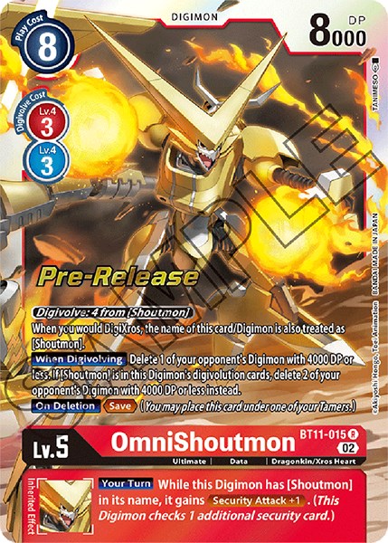 OmniShoutmon [BT11-015] [Promociones de Pre-lanzamiento de Fase Dimensional]