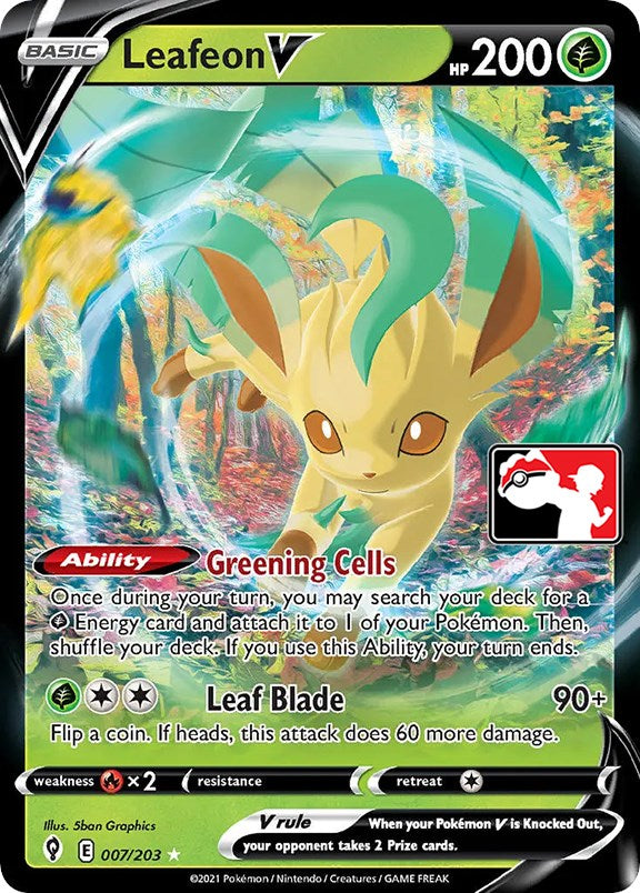 Leafeon V (007/203) [Serie Uno de Paquetes de Premios]
