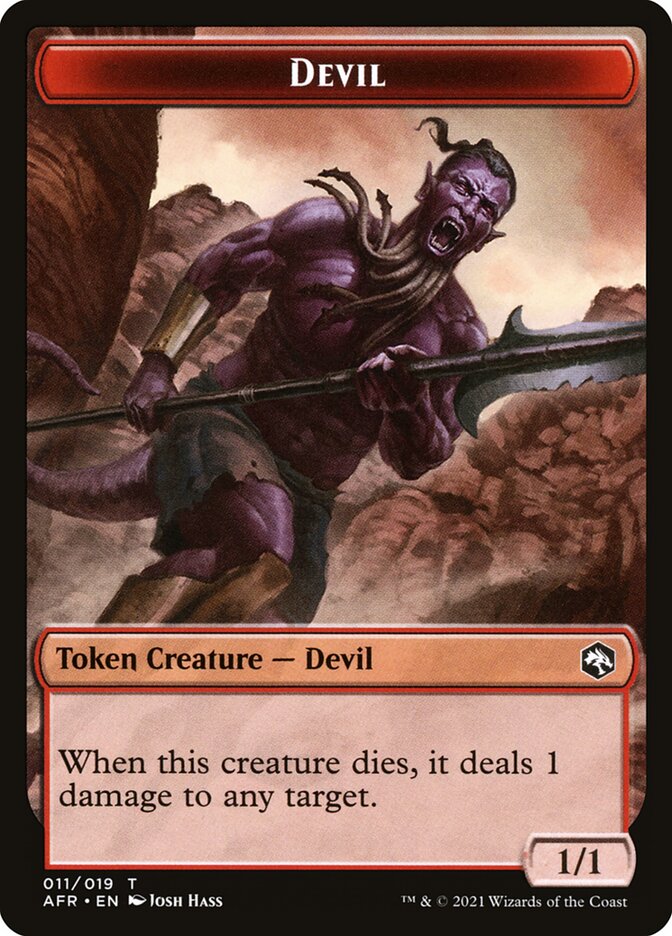 Diable // Bouh jeton recto-verso [Dungeons & Dragons: Adventures in the Forgotten Realms Tokens]