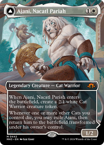 Ajani, paria nacatl // Ajani, vengador nacatl (sin borde) [Horizontes Modernos 3]