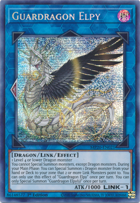 Guardragon Elpy [MP20-EN021] Secret Rare Prismatique