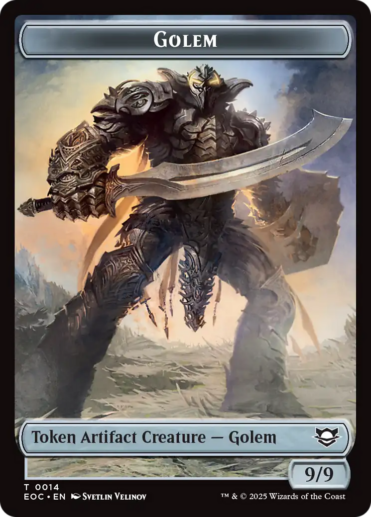 Gnome // Golem (0014) Jeton recto-verso [Edge of Eternities Commander Tokens]