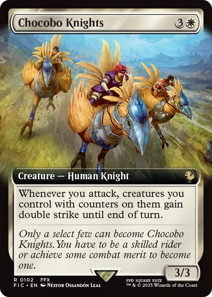 Chevaliers chocobos (Art étendu) [Magic : The Gathering – Commander Final Fantasy]