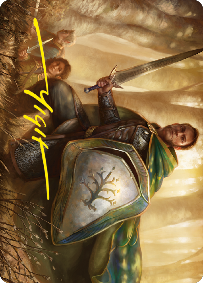 Boromir, Gardien de l'Anor Art Card (Signature Estampée Or) [Le Seigneur des Anneaux : Contes de la Terre du Milieu - Série d'Illustrations]