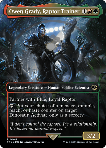 Owen Grady, dresseur de raptors (Emblème) (Sans bordure) [Jetons Collection Jurassic World]