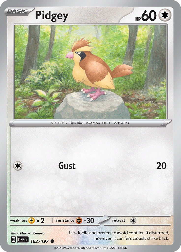 Pidgey (162/197) [Escarlata y Púrpura: Llamas Obsidianas]