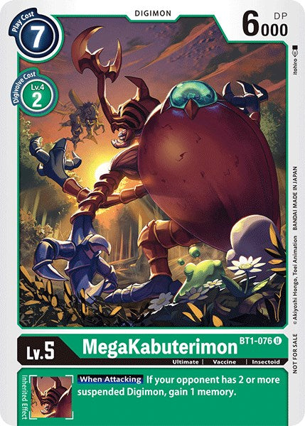 MegaKabuterimon [BT1-076] (Paquete de Torneo Oficial Vol.3) [Promociones del Booster Especial de Lanzamiento]