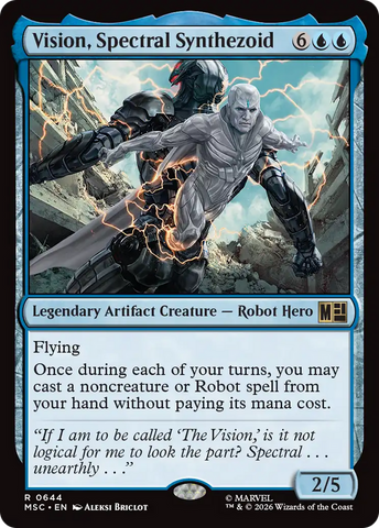 Visión, Sintetizoide Espectral [Marvel Super Heroes Commander]