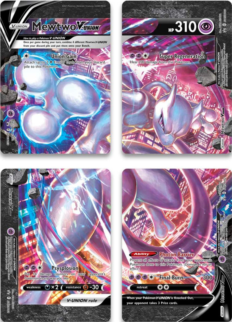 Mewtwo V-Union (Set de 4) [Espada y Escudo: Promos de Estrellas Negras]