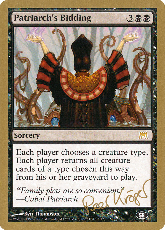 Ordre du Patriarche (Peer Kroger) (SB) [World Championship Decks 2003]
