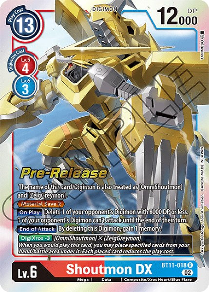 Shoutmon DX [BT11-018] [Promos de Prerrealización Fase Dimensional]