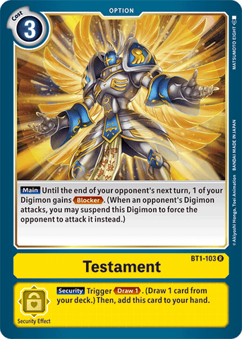 Testamento [BT1-103] [Lanzamiento de la Edición Especial de Refuerzo Ver.1.5]