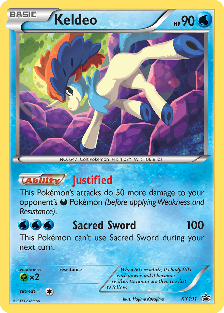 Keldeo (XY191) [XY: Cartas de promoción de estrella negra]